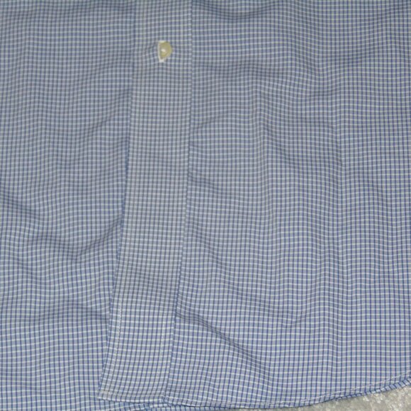 Brooks Brothers Regent Mens Long Sleeve Dress Shirt 18-4/5 Blue Check Cotton - Picture 5 of 9